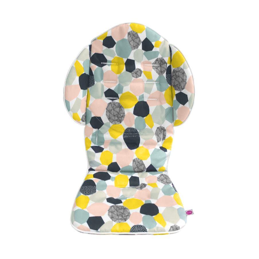 Oribel Cocoon Baby Highchair Seat Liner in vibrant multi-colour, showcasing plush padding and stylish design for comfort.