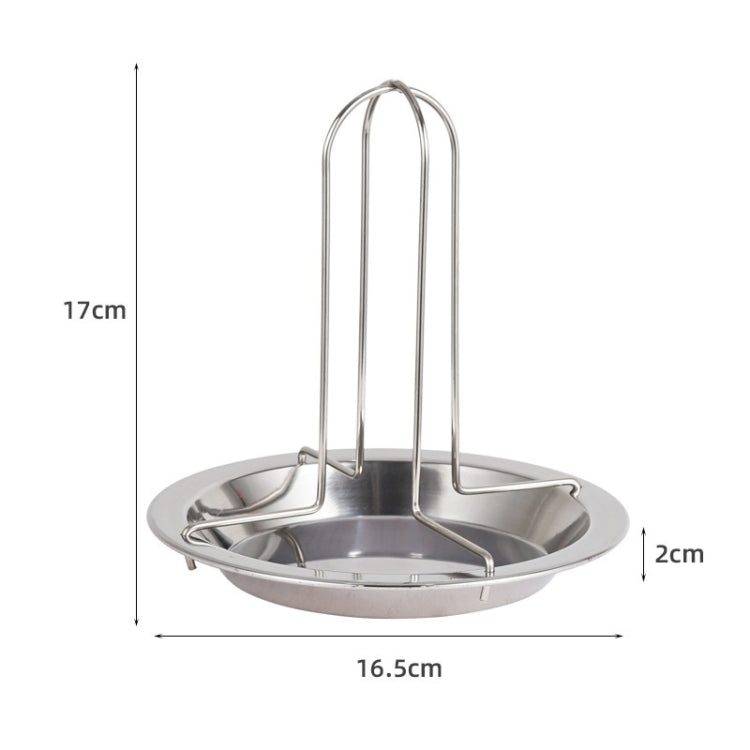 Outdoor Camp Thickening Barbecue Grill Roasting Chicken Rack made of stainless steel, designed for even roasting and easy cleanup.