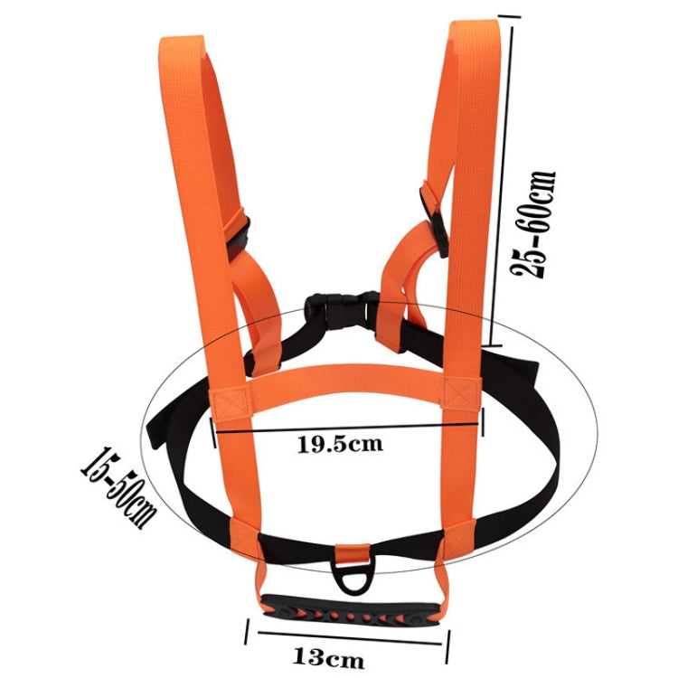 Outdoor Ski Training Chest Carrier designed for child safety with adjustable straps and tow rope, made from durable nylon webbing.