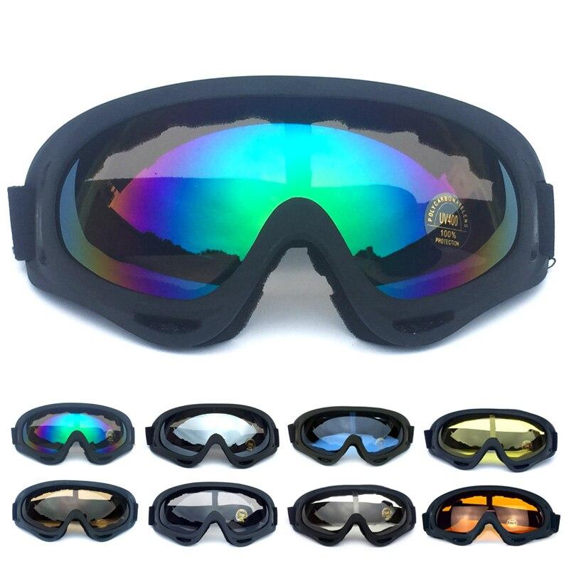 A pair of stylish UV400 cycling glasses with a multi-color frame, designed for outdoor sports and protection against UV rays.