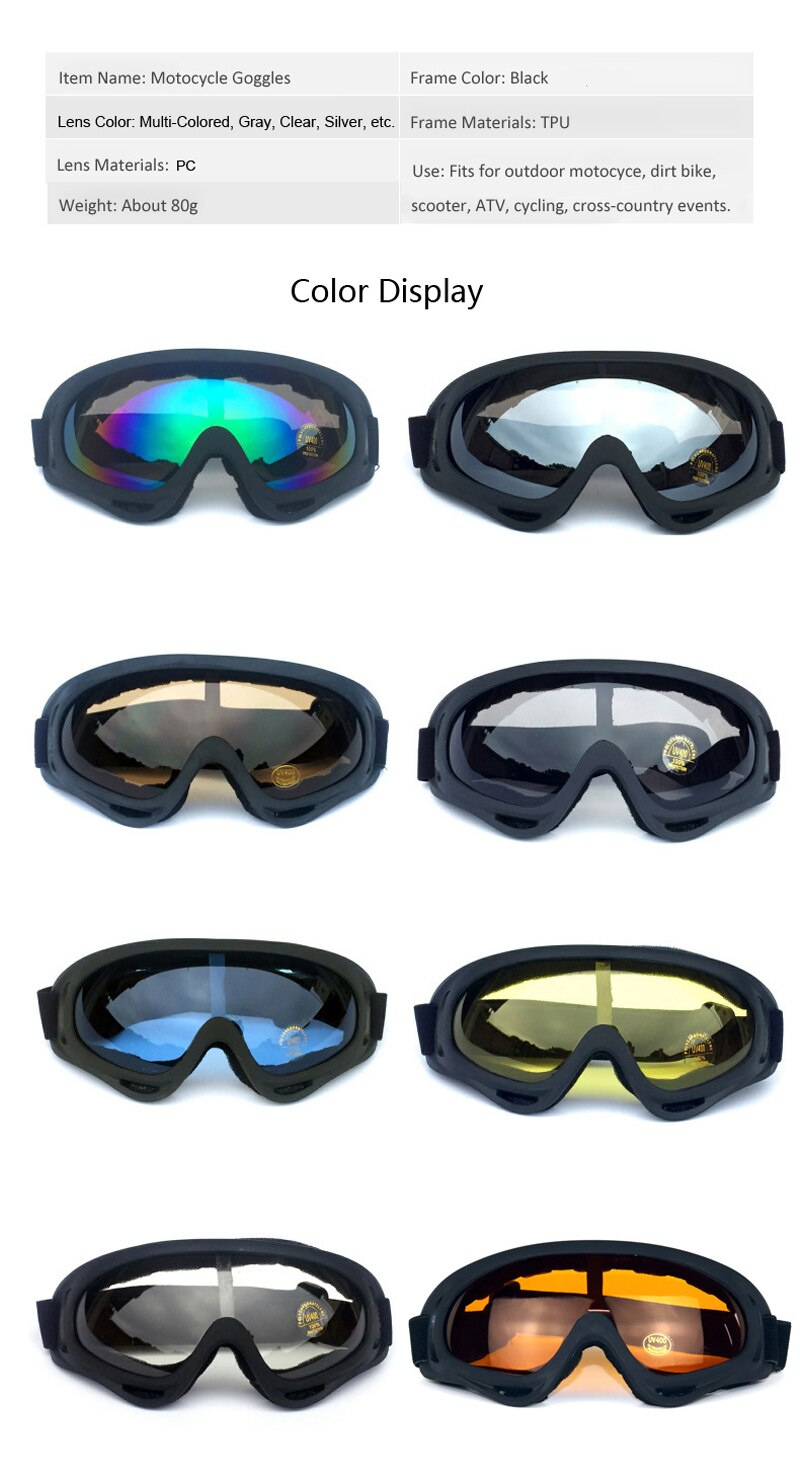 A pair of stylish UV400 cycling glasses with a multi-color frame, designed for outdoor sports and protection against UV rays.