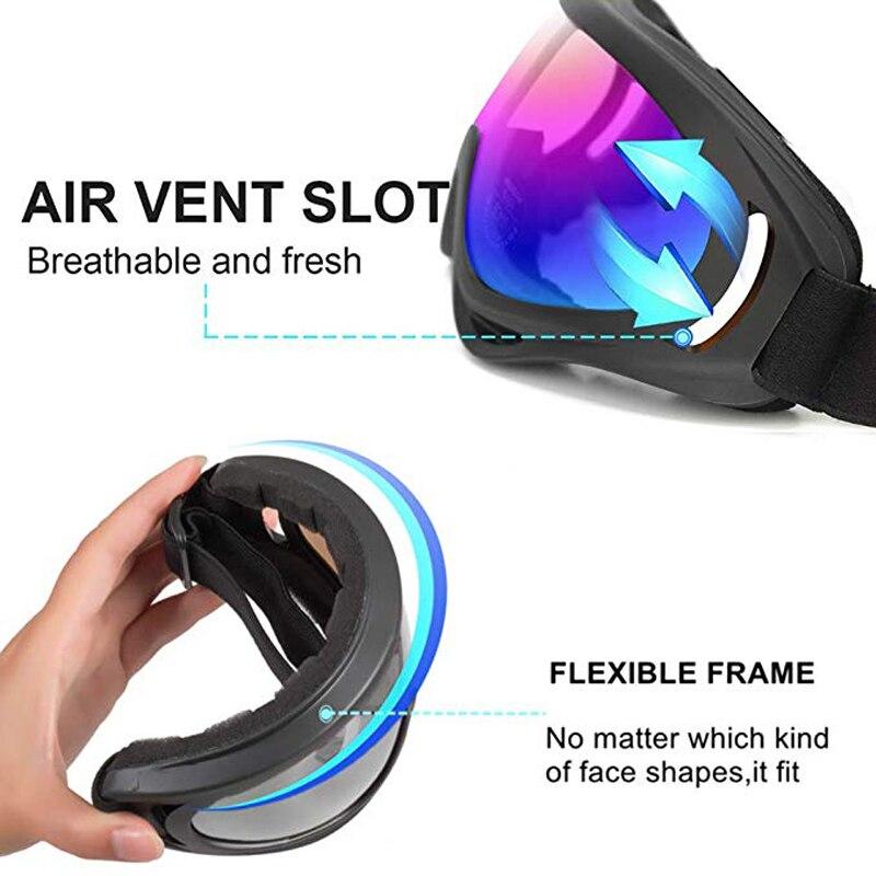 A pair of stylish UV400 cycling glasses with a multi-color frame, designed for outdoor sports and protection against UV rays.