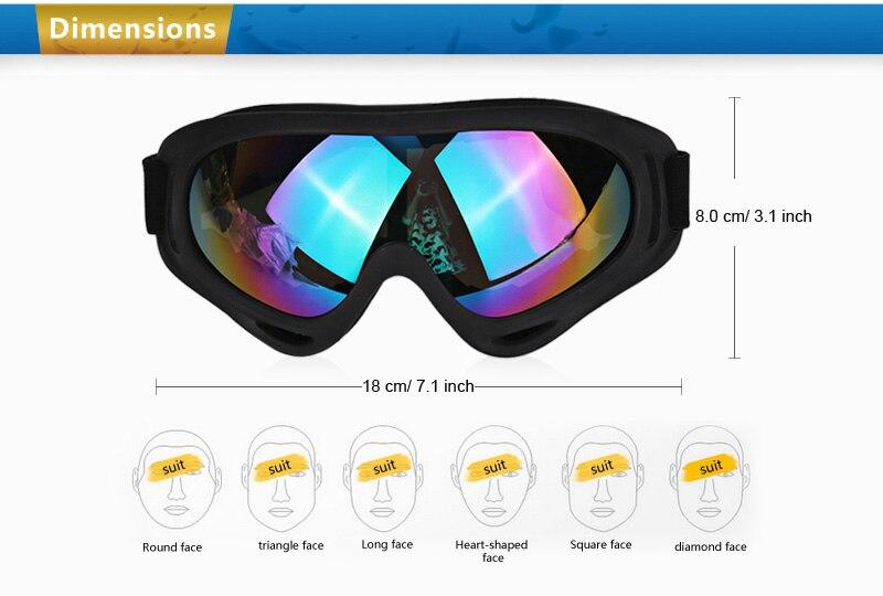 A pair of stylish UV400 cycling glasses with a multi-color frame, designed for outdoor sports and protection against UV rays.