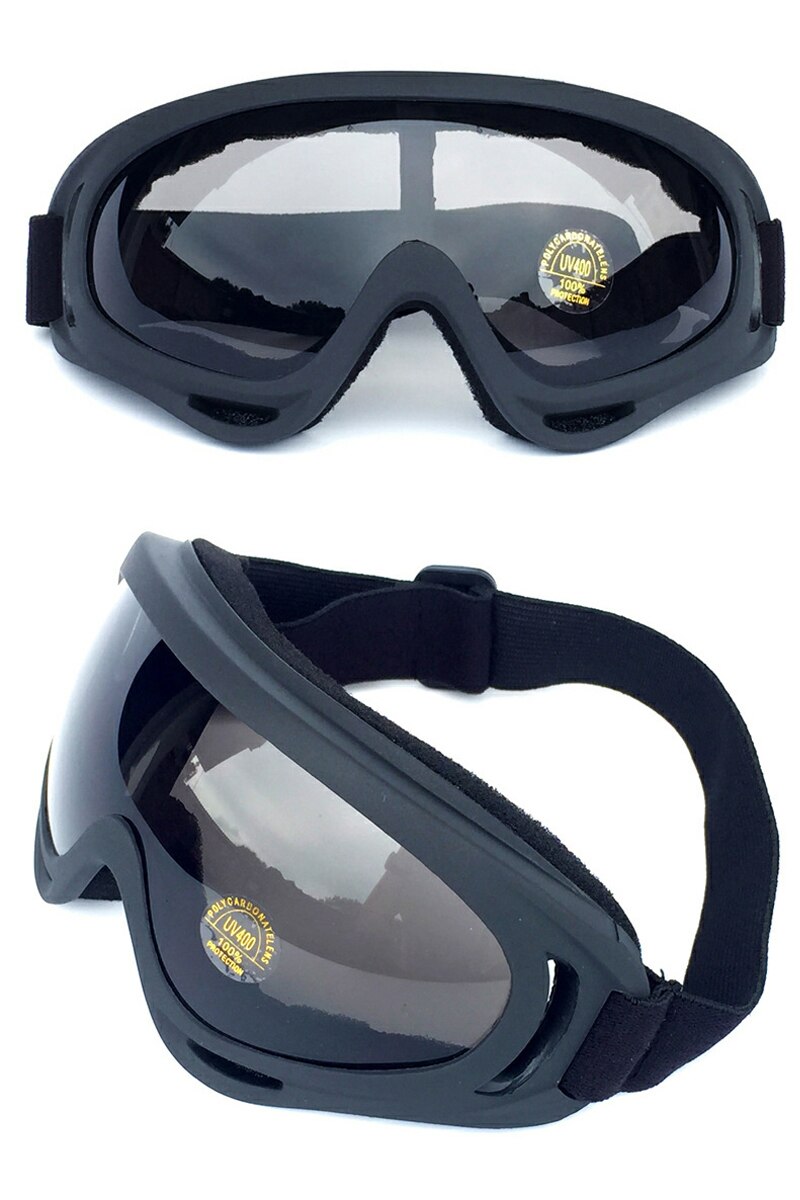 A pair of stylish UV400 cycling glasses with a multi-color frame, designed for outdoor sports and protection against UV rays.