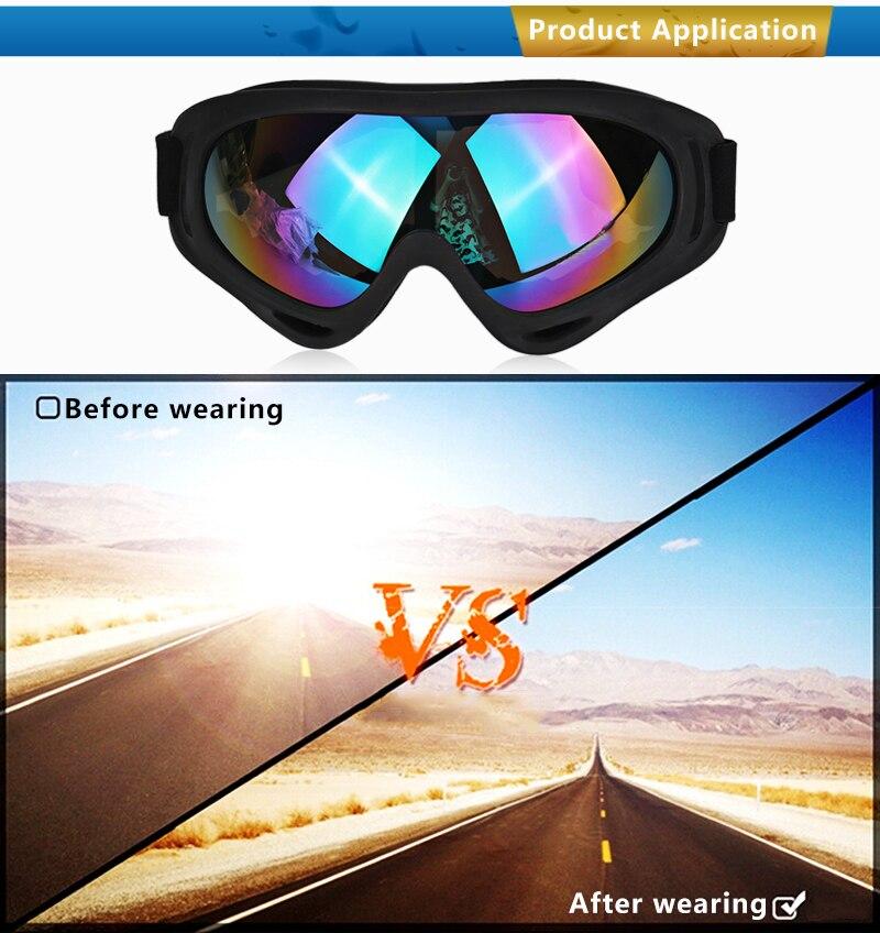 A pair of stylish UV400 cycling glasses with a multi-color frame, designed for outdoor sports and protection against UV rays.