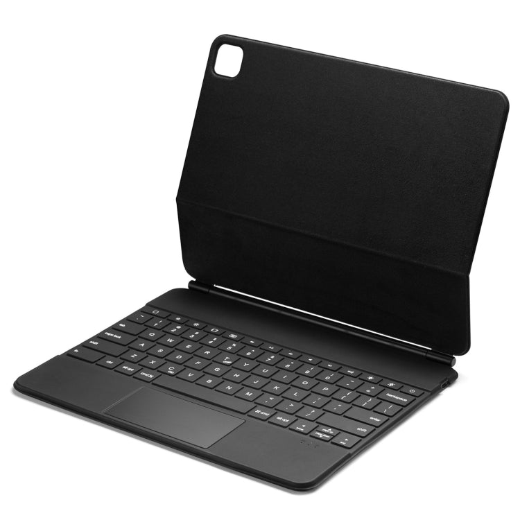 P129 Pro Ultra-thin Detachable Bluetooth Keyboard Leather Tablet Case in black, showcasing its sleek design and detachable keyboard.