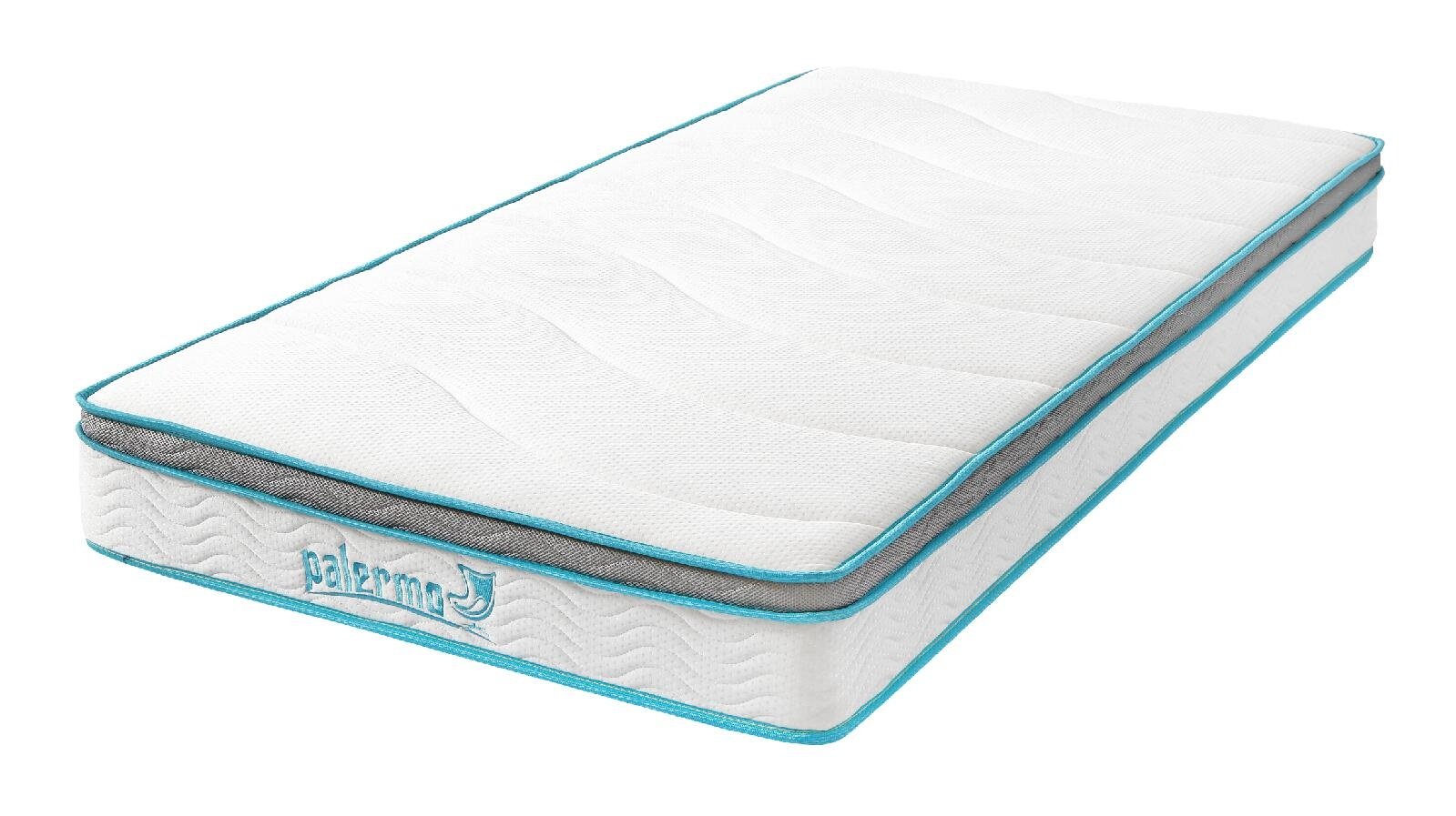 Palermo King Single 20cm Memory Foam and Innerspring Hybrid Mattress showcasing its plush top layer and sturdy innerspring support.