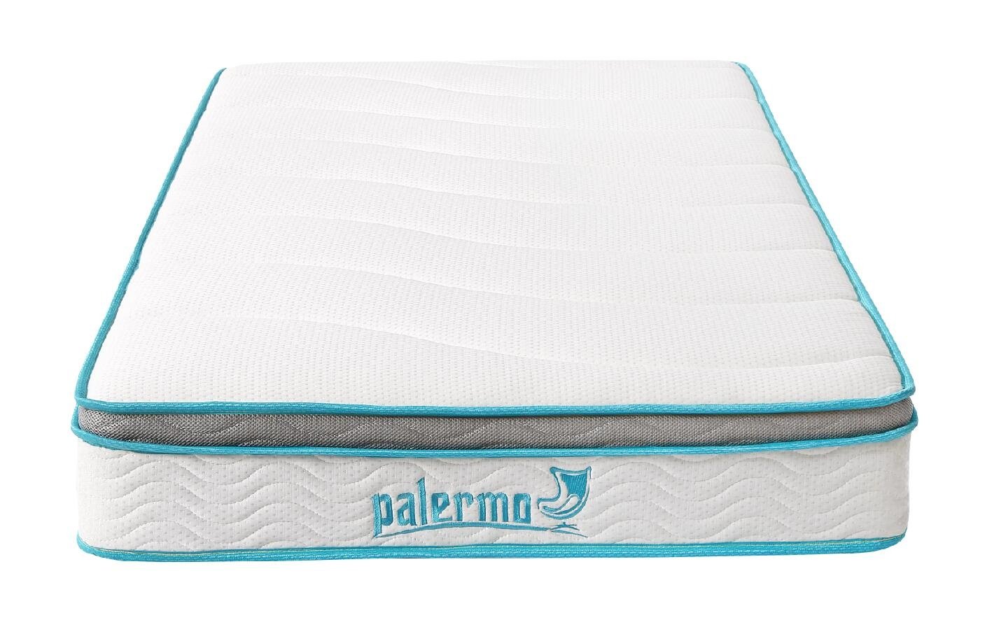 Palermo King Single 20cm Memory Foam and Innerspring Hybrid Mattress showcasing its plush top layer and sturdy innerspring support.