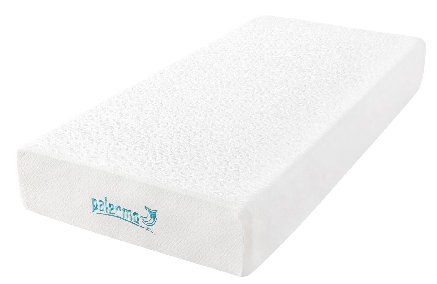 Palermo Single 25cm Gel Memory Foam Mattress showcasing dual-layer design with gel-infused memory foam and high-density support foam.