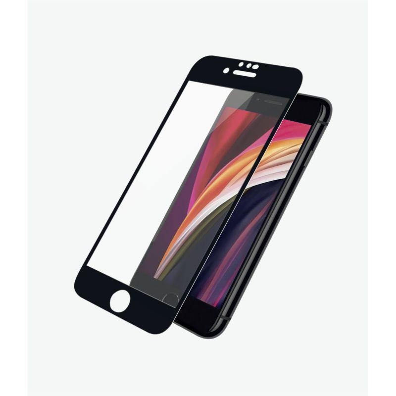 PANZERGLASS screen protector for Apple iPhone 7, 8, and SE2, showcasing its sleek design and clarity.