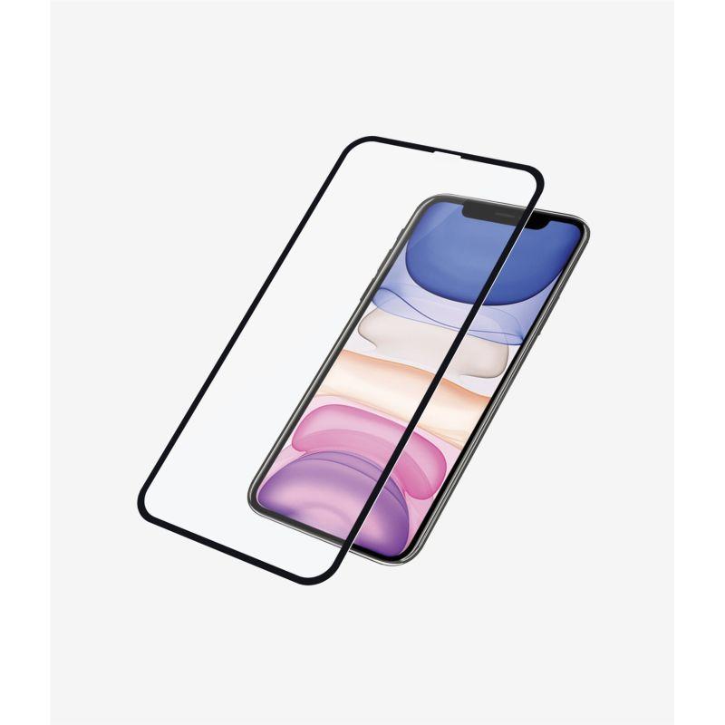 PANZERGLASS screen protector for Apple iPhone XR and 11, showcasing its clarity and durability.