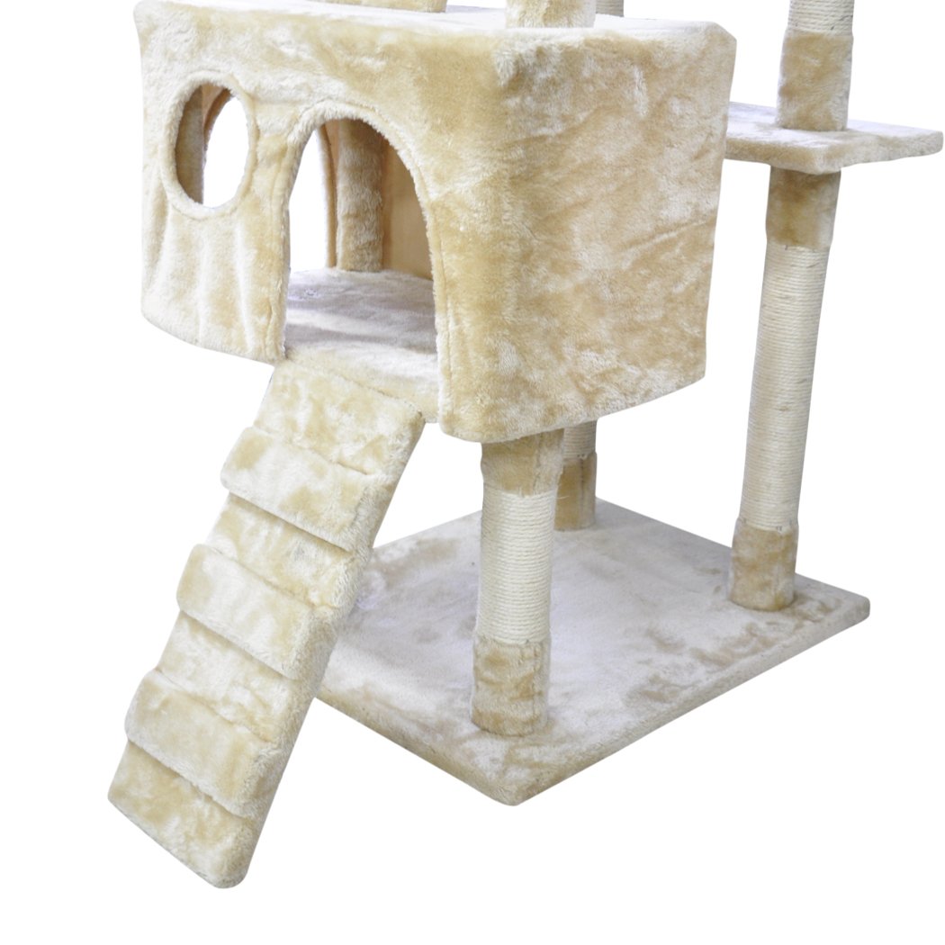 PaWz 1.8M Cat Scratching Post Tree featuring sisal poles and sturdy construction, ideal for indoor use.