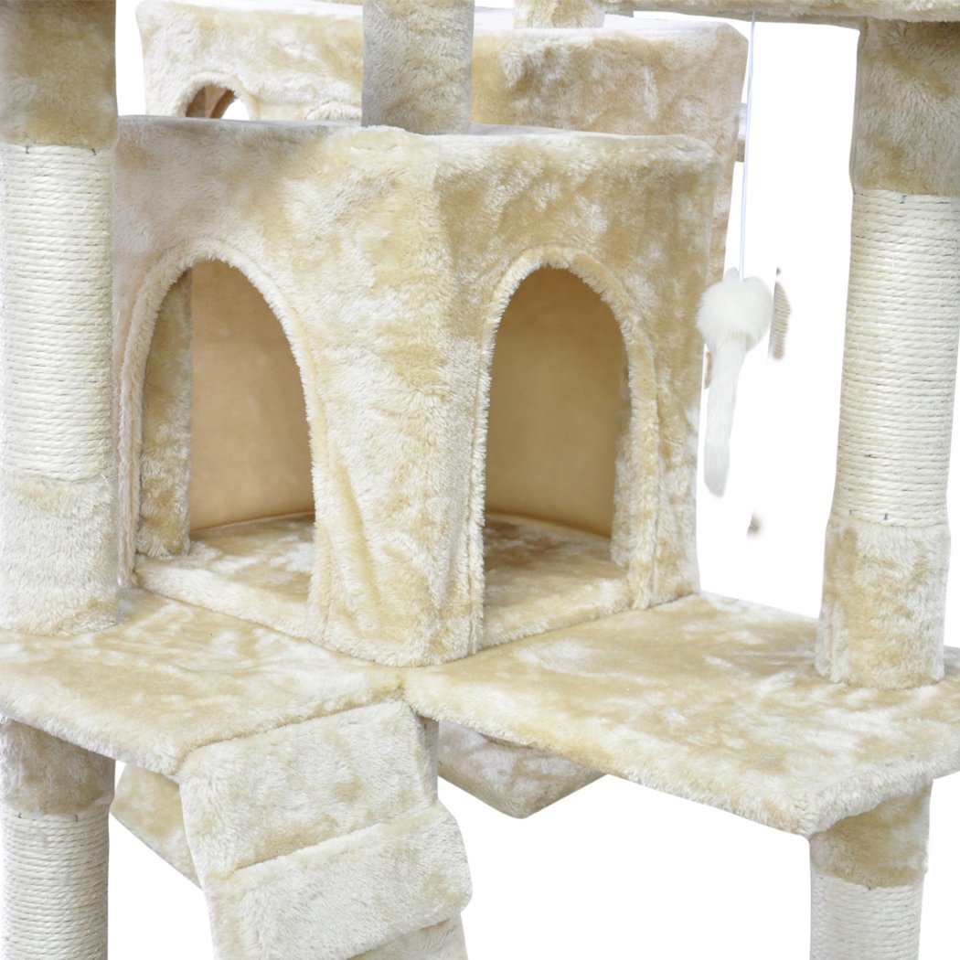 PaWz 1.8M Cat Scratching Post Tree featuring sisal poles and sturdy construction, ideal for indoor use.