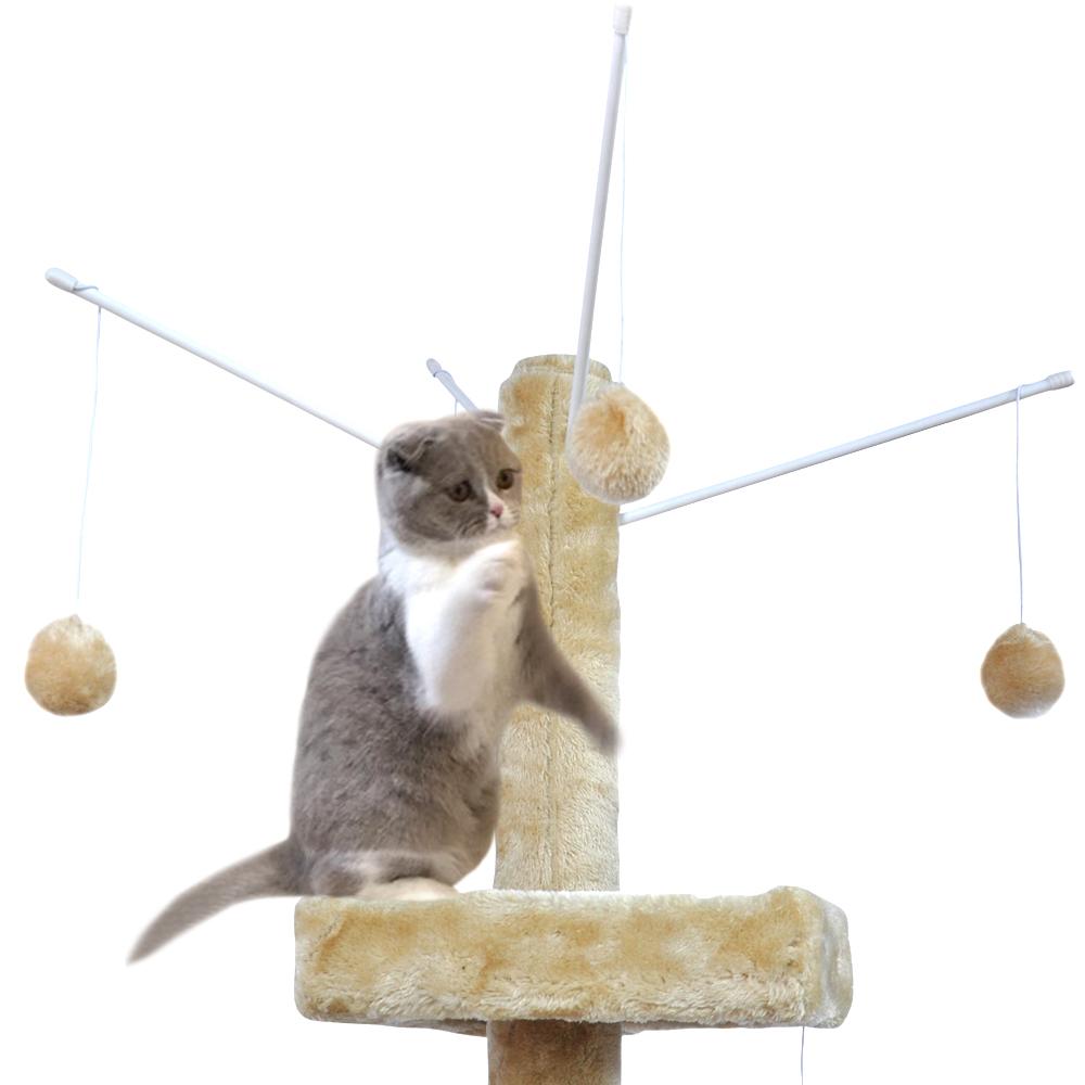 PaWz 2.1M Cat Scratching Post Tree featuring multiple levels, plush velvet covering, and natural sisal posts for scratching.