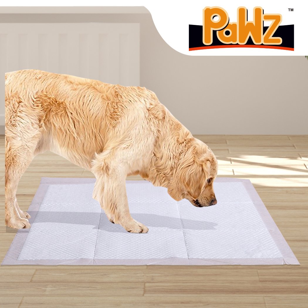 PaWz 400 Pcs absorbent pet puppy dog toilet training pads, featuring a soft non-woven fabric surface and a waterproof layer for effective training.