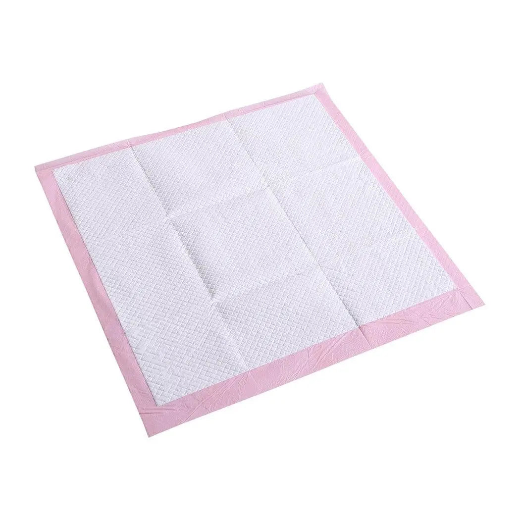 PaWz 50 Pcs 60x60 cm Pet Puppy Toilet Training Pads in lavender color, showcasing their absorbent and soft texture.