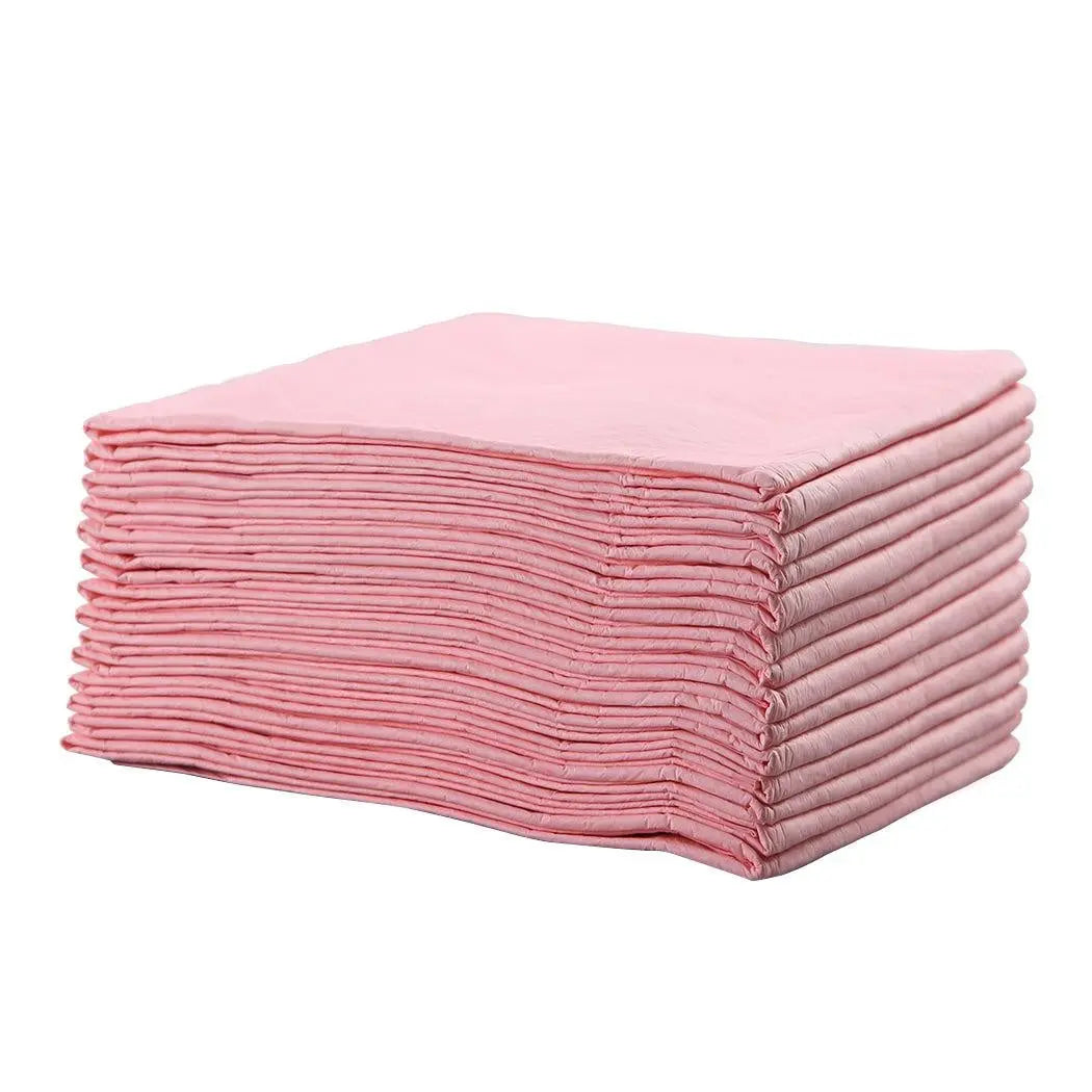 PaWz 50 Pcs 60x60 cm Pet Puppy Toilet Training Pads in lavender color, showcasing their absorbent and soft texture.