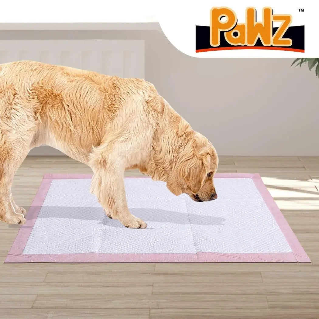 PaWz 50 Pcs 60x60 cm Pet Puppy Toilet Training Pads in lavender color, showcasing their absorbent and soft texture.