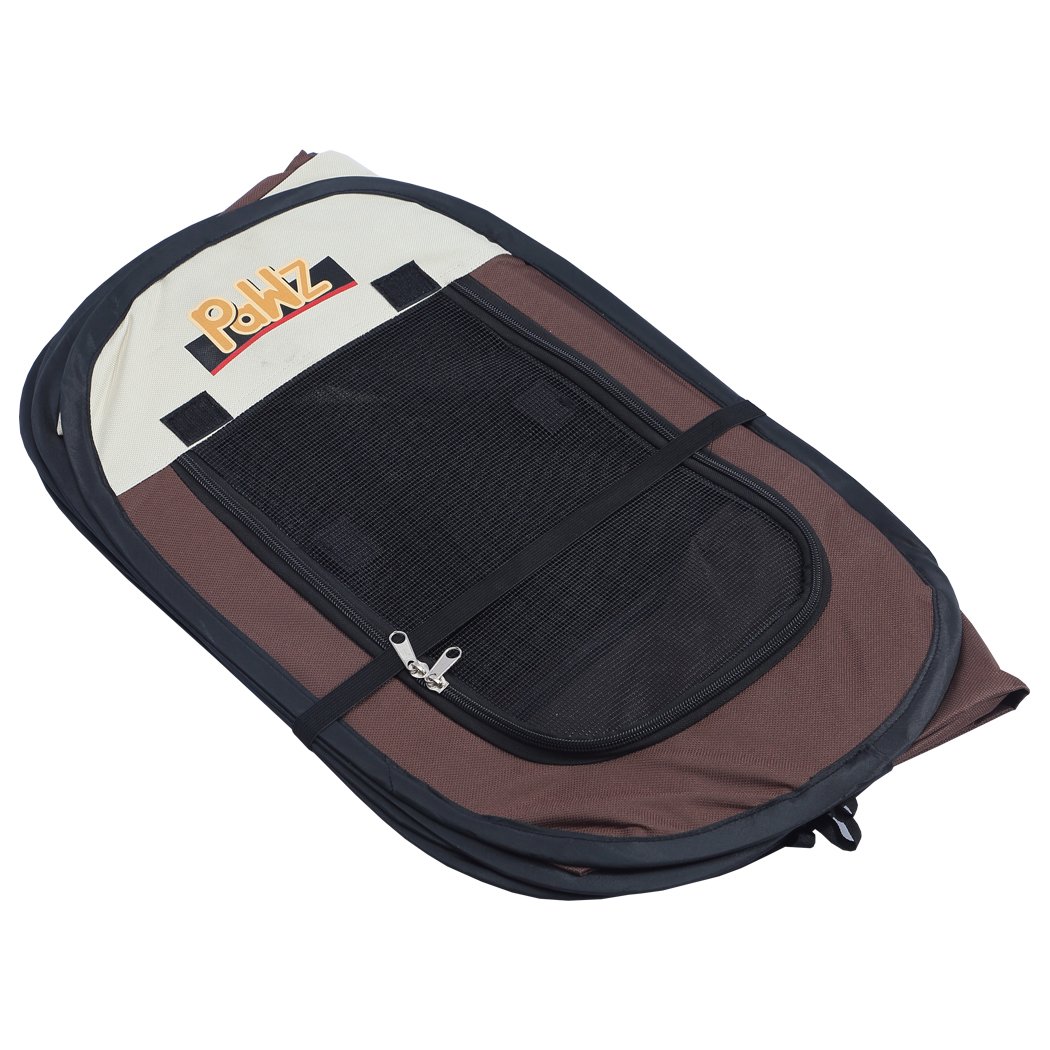 PaWz Dog Playpen featuring a spacious 8-panel design, durable nylon fabric, and a zippered door for easy access, ideal for pets.