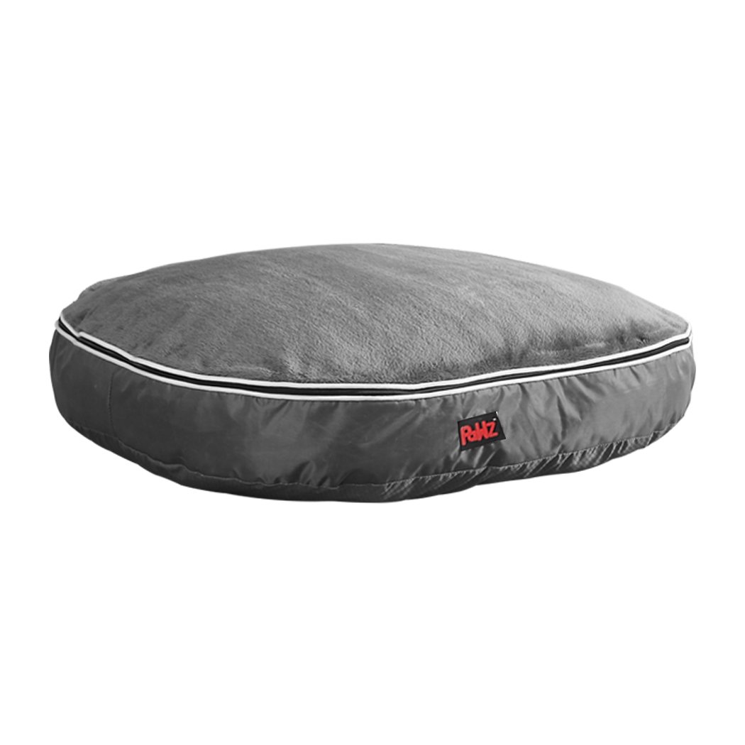 PaWz Heavy Duty Pet Bed Mattress in grey, featuring plush top layer and durable poly-canvas exterior, perfect for dogs and cats.