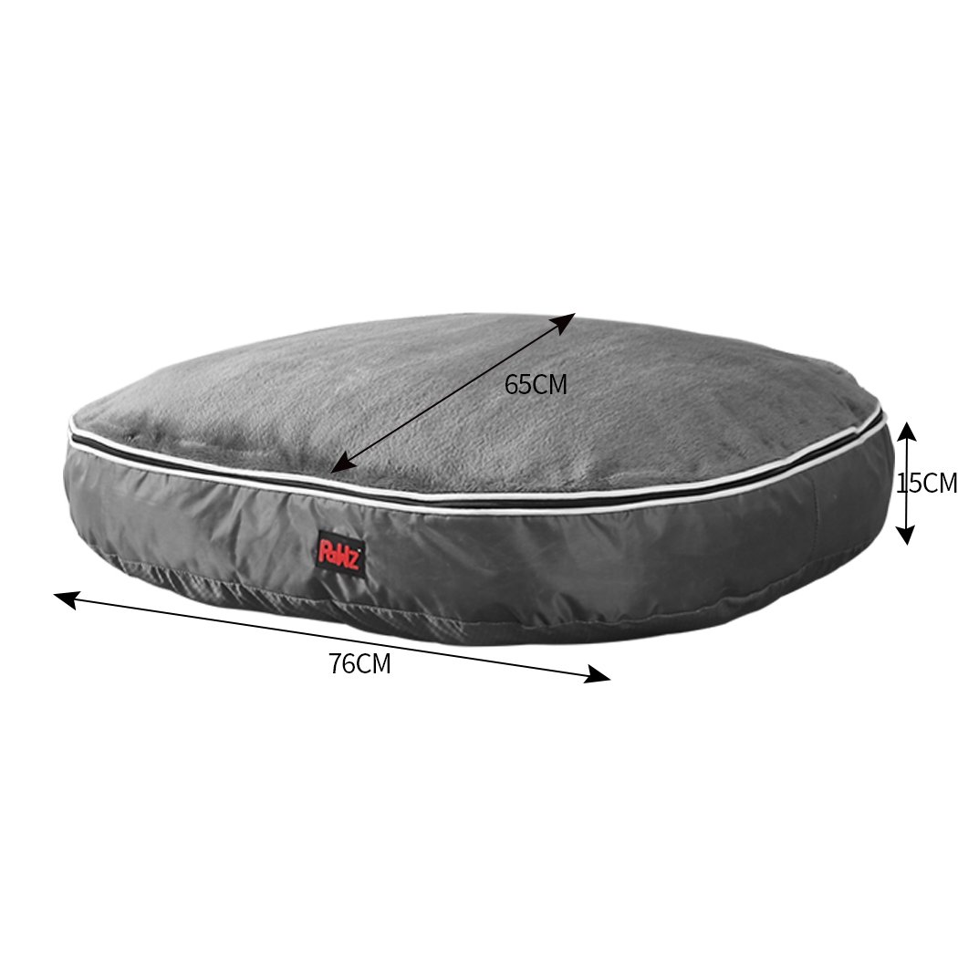 PaWz Heavy Duty Pet Bed Mattress in grey, featuring plush top layer and durable poly-canvas exterior, perfect for dogs and cats.