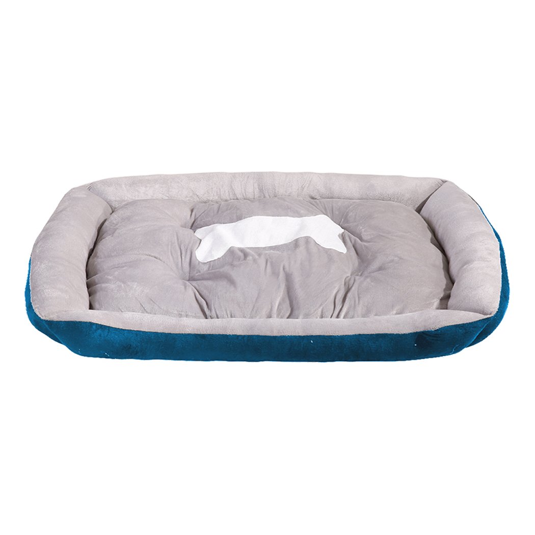 PaWz Pet Bed in navy color, featuring soft PP Cotton filling and waterproof non-slip bottom, perfect for dogs and cats.