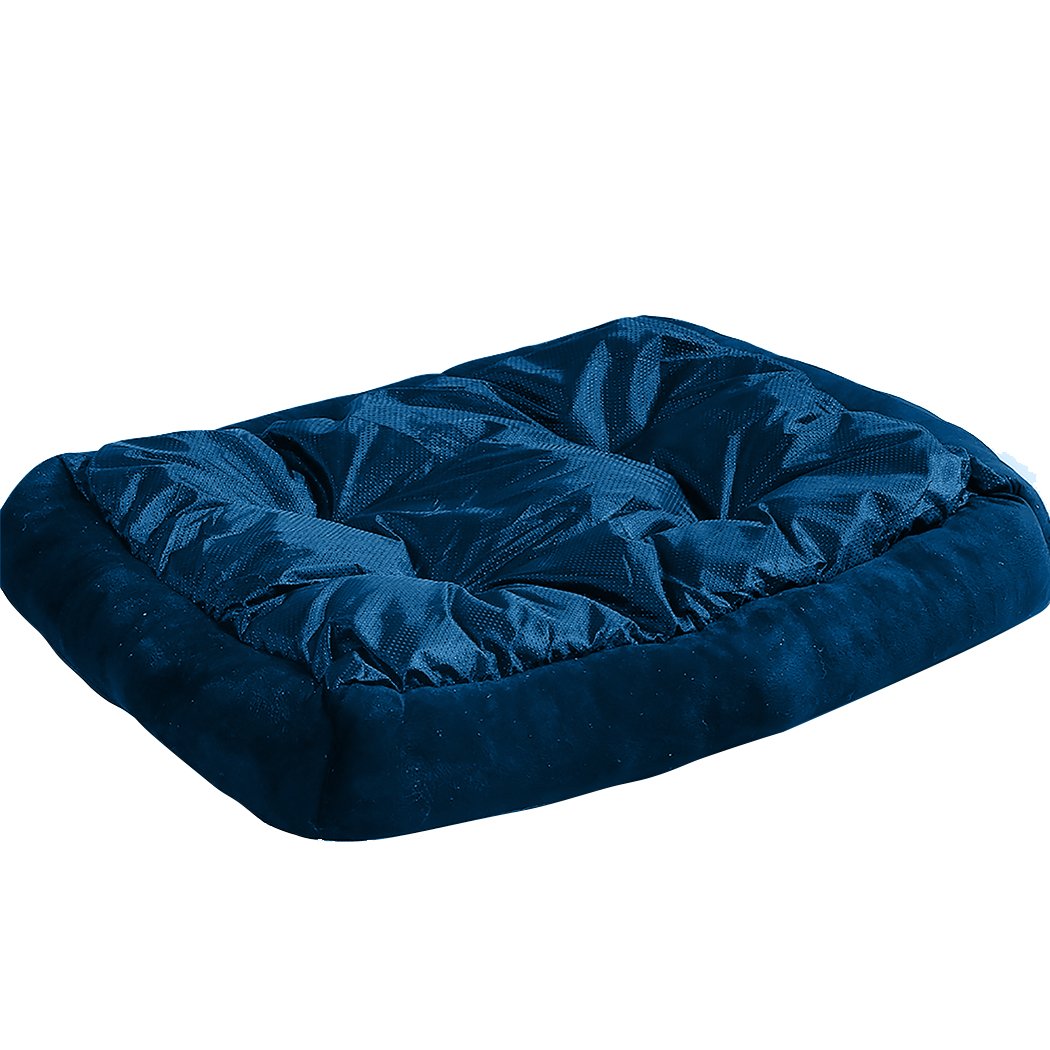 PaWz Pet Bed in navy color, featuring soft PP Cotton filling and waterproof non-slip bottom, perfect for dogs and cats.