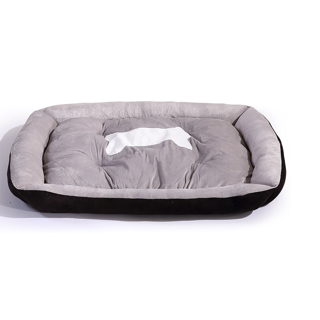 PaWz Pet Bed in black, featuring soft PP Cotton filling and waterproof non-slip base, perfect for dogs and cats.