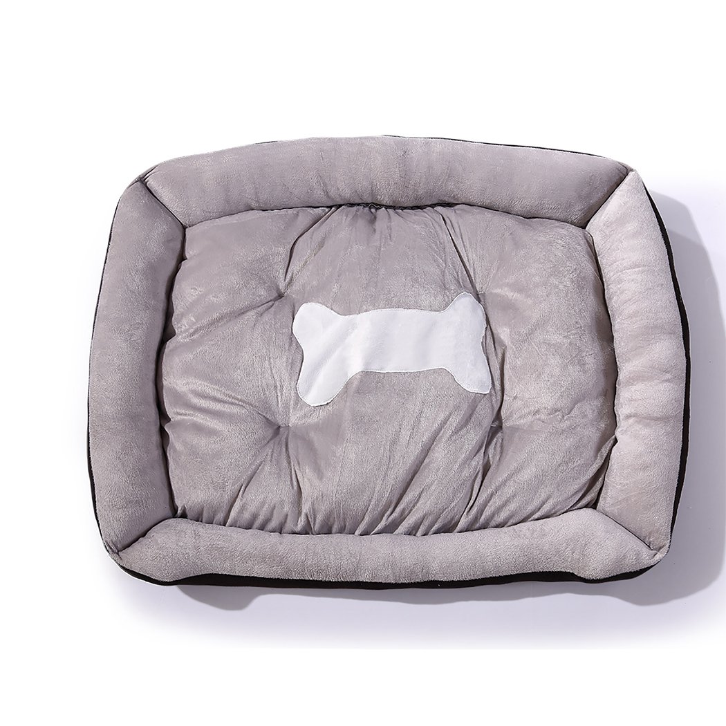 PaWz Pet Bed in black, featuring soft PP Cotton filling and waterproof non-slip base, perfect for dogs and cats.