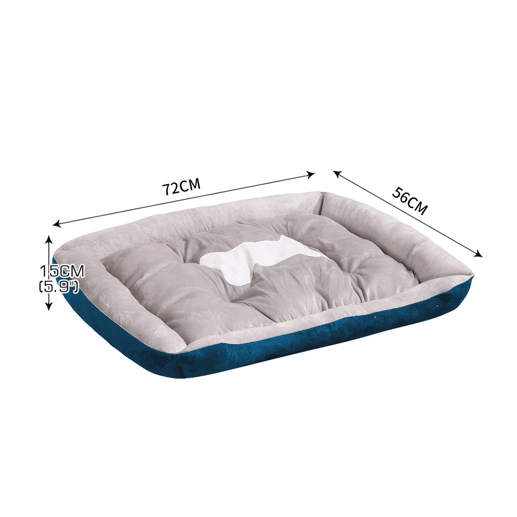 PaWz Pet Bed in navy color, soft and cozy mattress for dogs and cats, featuring a stylish design and non-slip bottom.