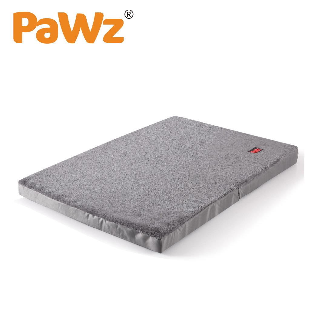 PaWz Foldable Dog Bed in black, featuring a soft plush surface and portable design, ideal for travel and home use.