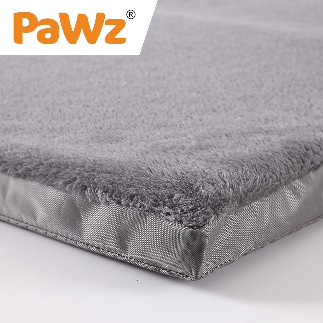 PaWz Foldable Dog Bed in black, featuring a soft plush surface and portable design, ideal for travel and home use.