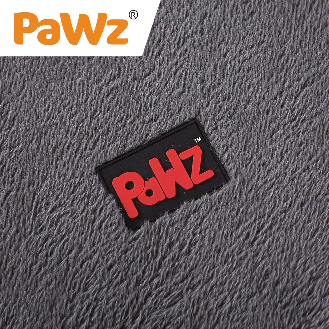 PaWz Foldable Dog Bed in black, featuring a soft plush surface and portable design, ideal for travel and home use.