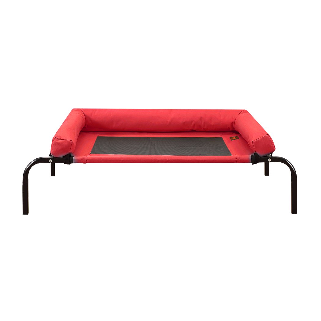 PaWz Pet Bed featuring a heavy-duty steel frame and weatherproof cover, designed for comfort and safety for dogs and puppies.