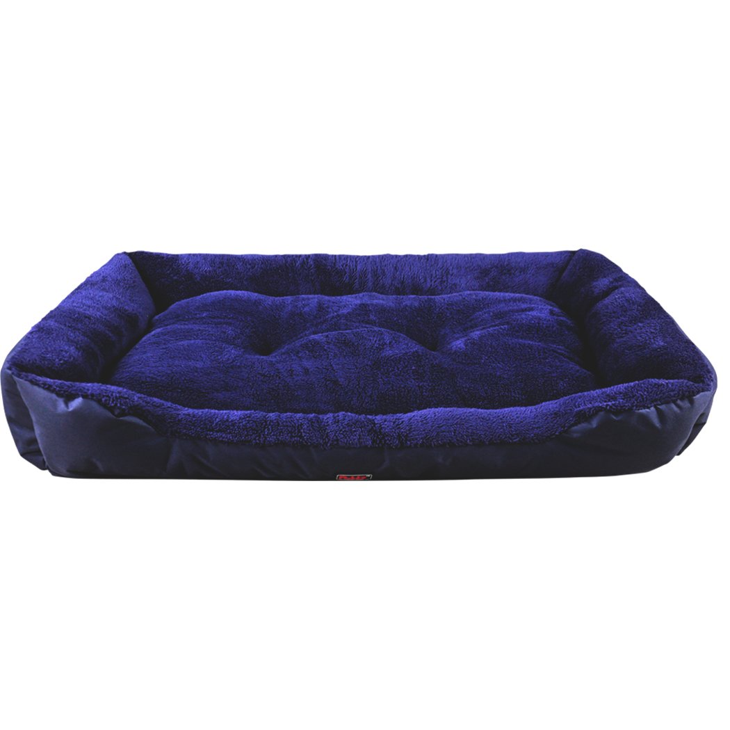 PaWz Pet Bed Mattress in blue, featuring ultra-soft fleece lining and durable poly-canvas exterior, designed for dogs and cats.