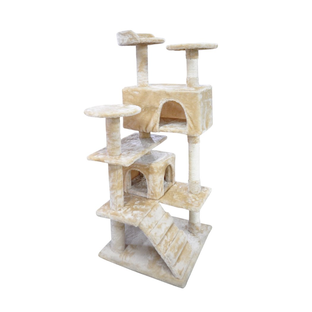 PaWz Pet Cat Tree Scratching Post featuring sisal poles and sturdy construction, ideal for indoor use by cats and kittens.