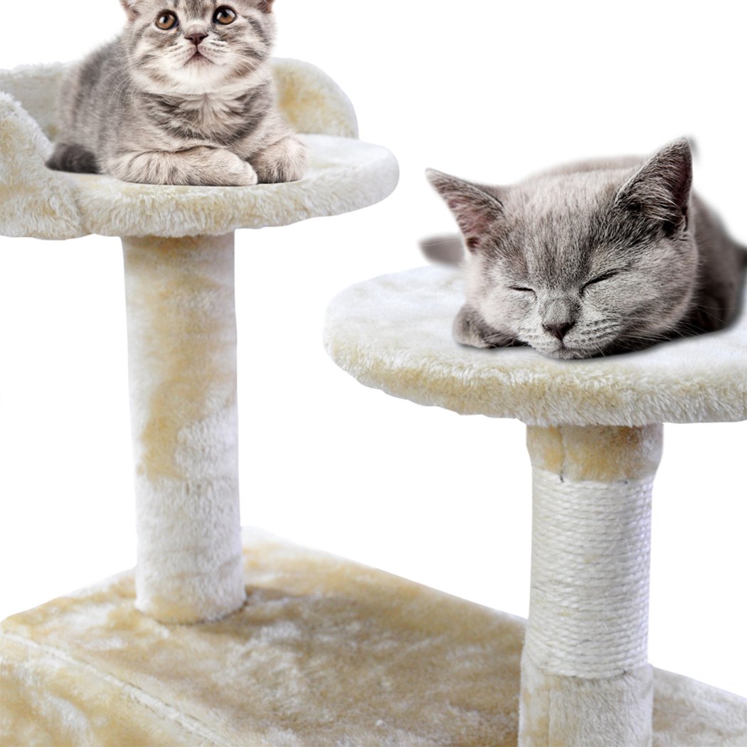 PaWz Pet Cat Tree Scratching Post featuring sisal poles and sturdy construction, ideal for indoor use by cats and kittens.