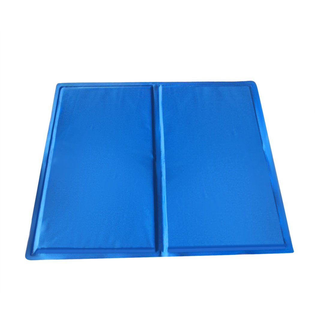 PaWz Pet Cooling Mat in blue, designed for pets to stay cool during hot weather, featuring a non-toxic gel surface.