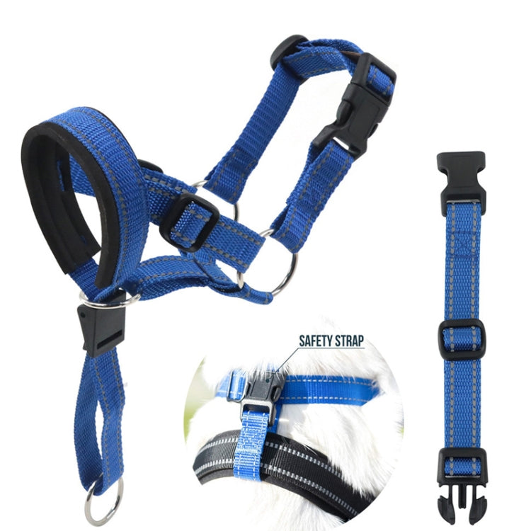 XL blue Pet Anti-Bite Leash Cover Riot Rush designed for dog safety, featuring a wide soft cushion and durable nylon braid material.