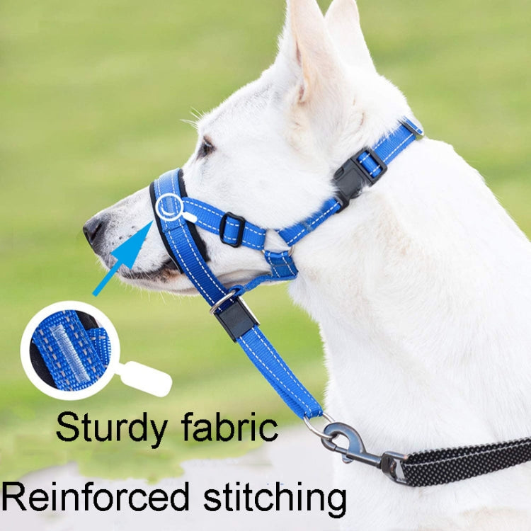 XL blue Pet Anti-Bite Leash Cover Riot Rush designed for dog safety, featuring a wide soft cushion and durable nylon braid material.