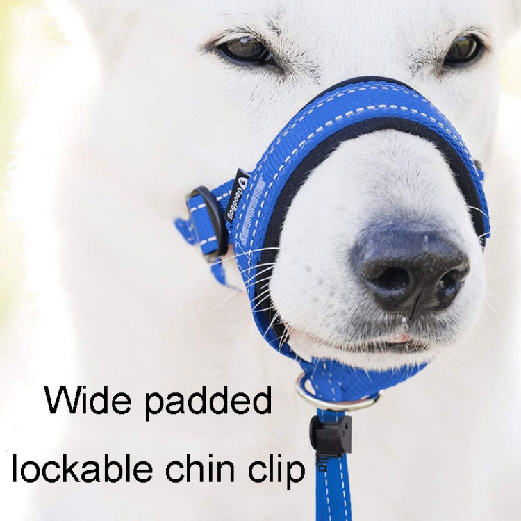 XL blue Pet Anti-Bite Leash Cover Riot Rush designed for dog safety, featuring a wide soft cushion and durable nylon braid material.