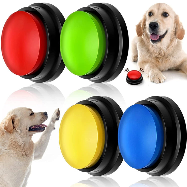 Pet Communication Button Dog Vocal Box Recording Vocalizer in a compact size, showcasing its clear sound button and durable ABS material.