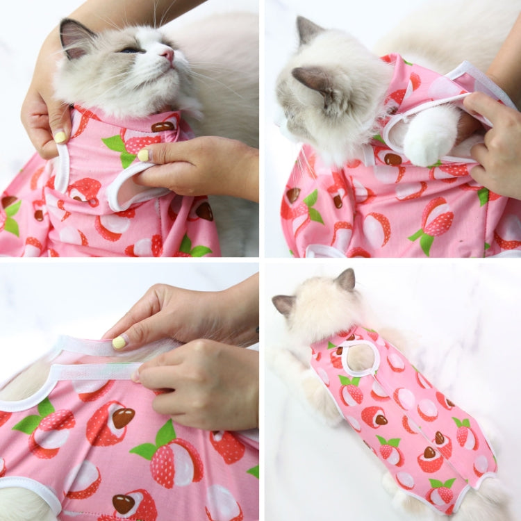 Colorful pet neutering clothes designed for post-surgery care, made from soft polyester for comfort and protection.