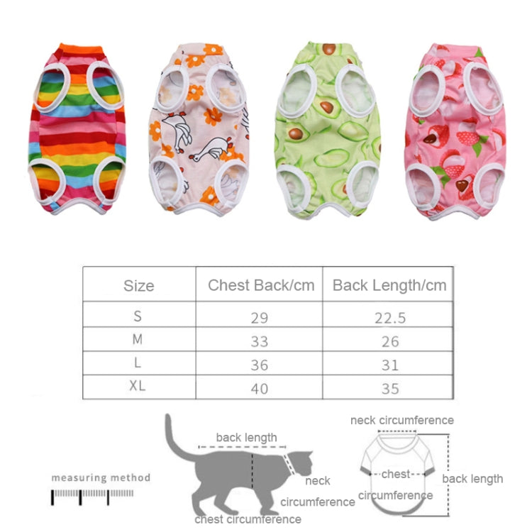 Colorful pet neutering clothes designed for post-surgery care, made from soft polyester for comfort and protection.