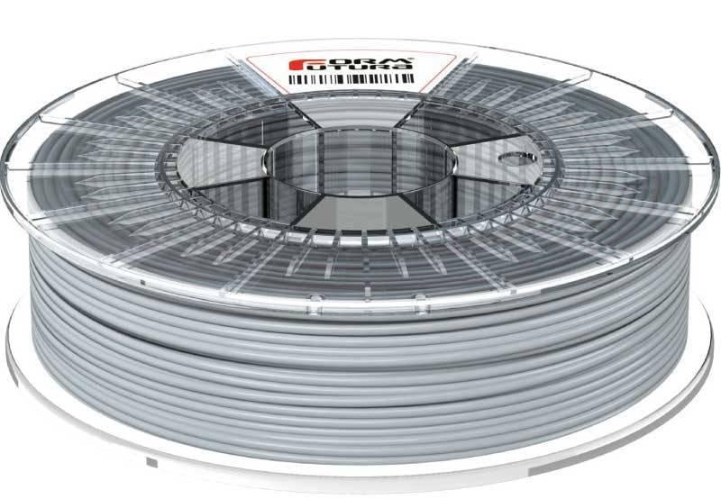 FormFortura HDGlass PETG filament spool, showcasing its high gloss and transparent properties, ideal for 3D printing.