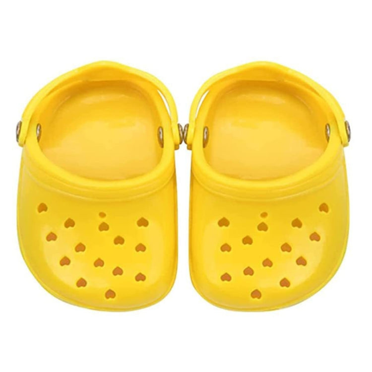 PETS119 2pcs Pet Cave Shoes in vibrant yellow, designed for dogs, featuring breathable rubber material and a comfortable fit.