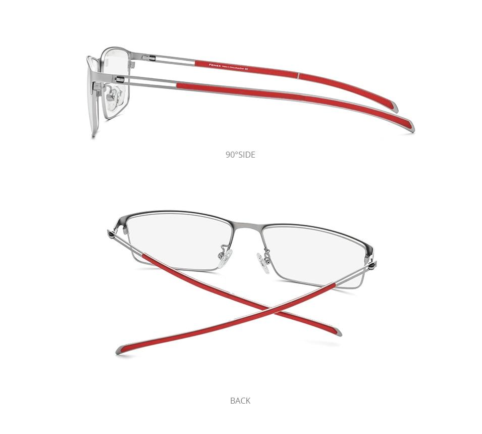 Photochromic gray glasses for men with a titanium alloy square frame, featuring anti-blue light technology and a modern screwless design.