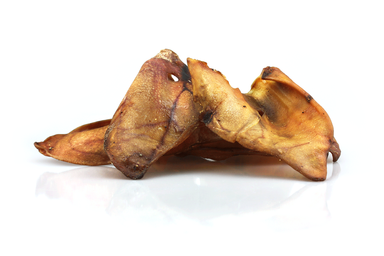 Premium quality pig ears for dogs, natural and untreated, perfect for chewing and dental health.