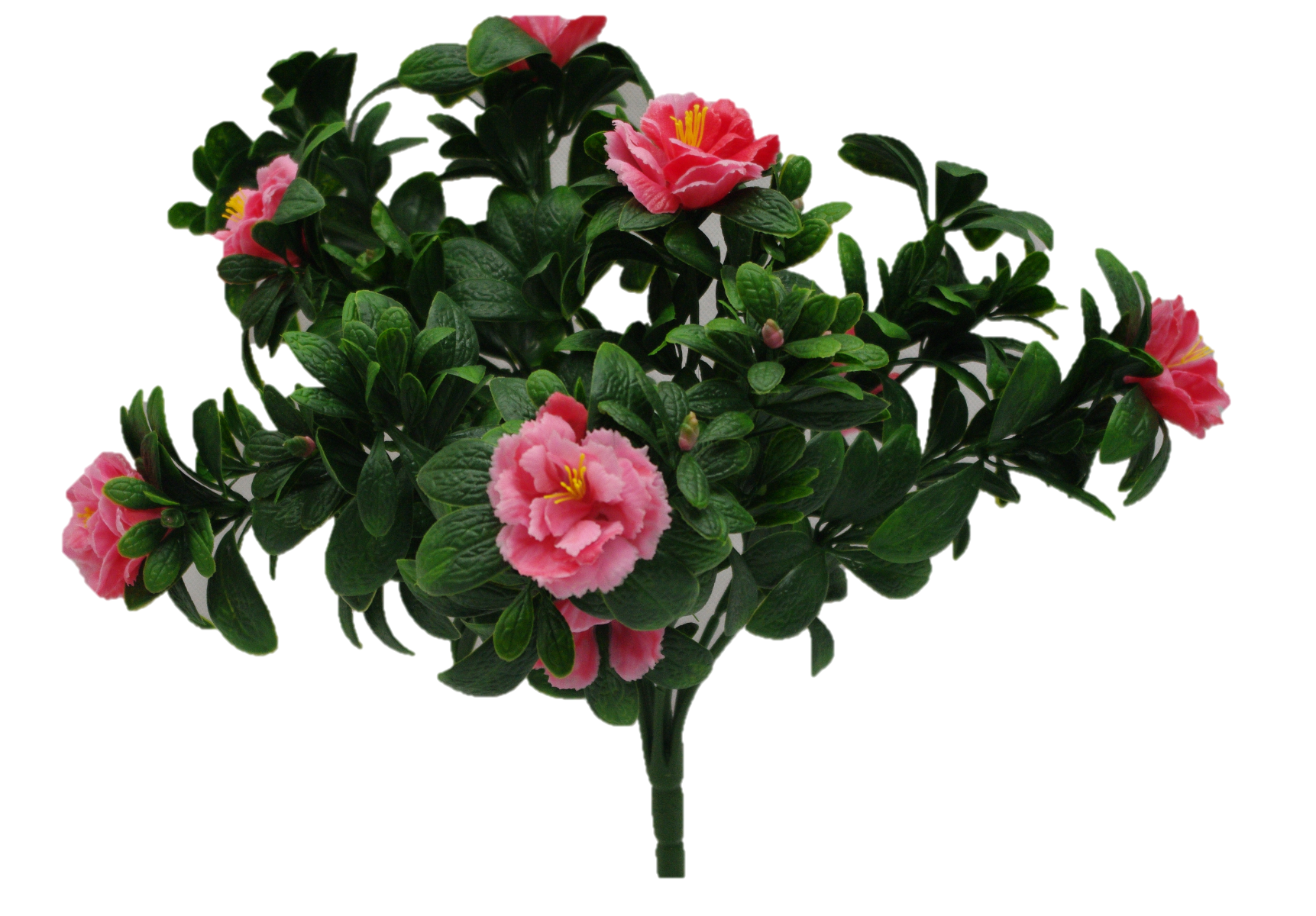 A vibrant Pink Rose Bunch UV measuring 45cm, featuring multiple pink blooms and lush green leaves, perfect for home decor and events.