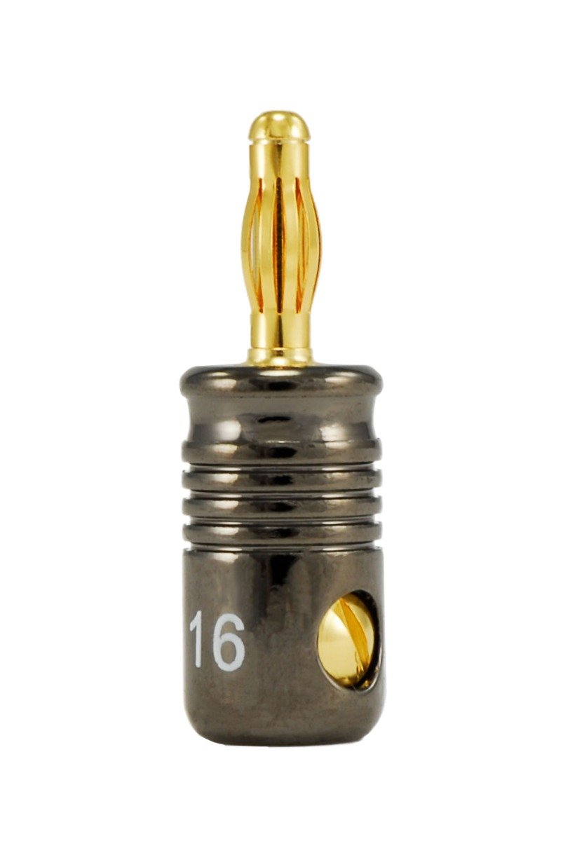 Pack of 50 Planet Waves Banana Plug Speaker Wire Termination connectors, featuring gold-plated pins for superior audio connections.